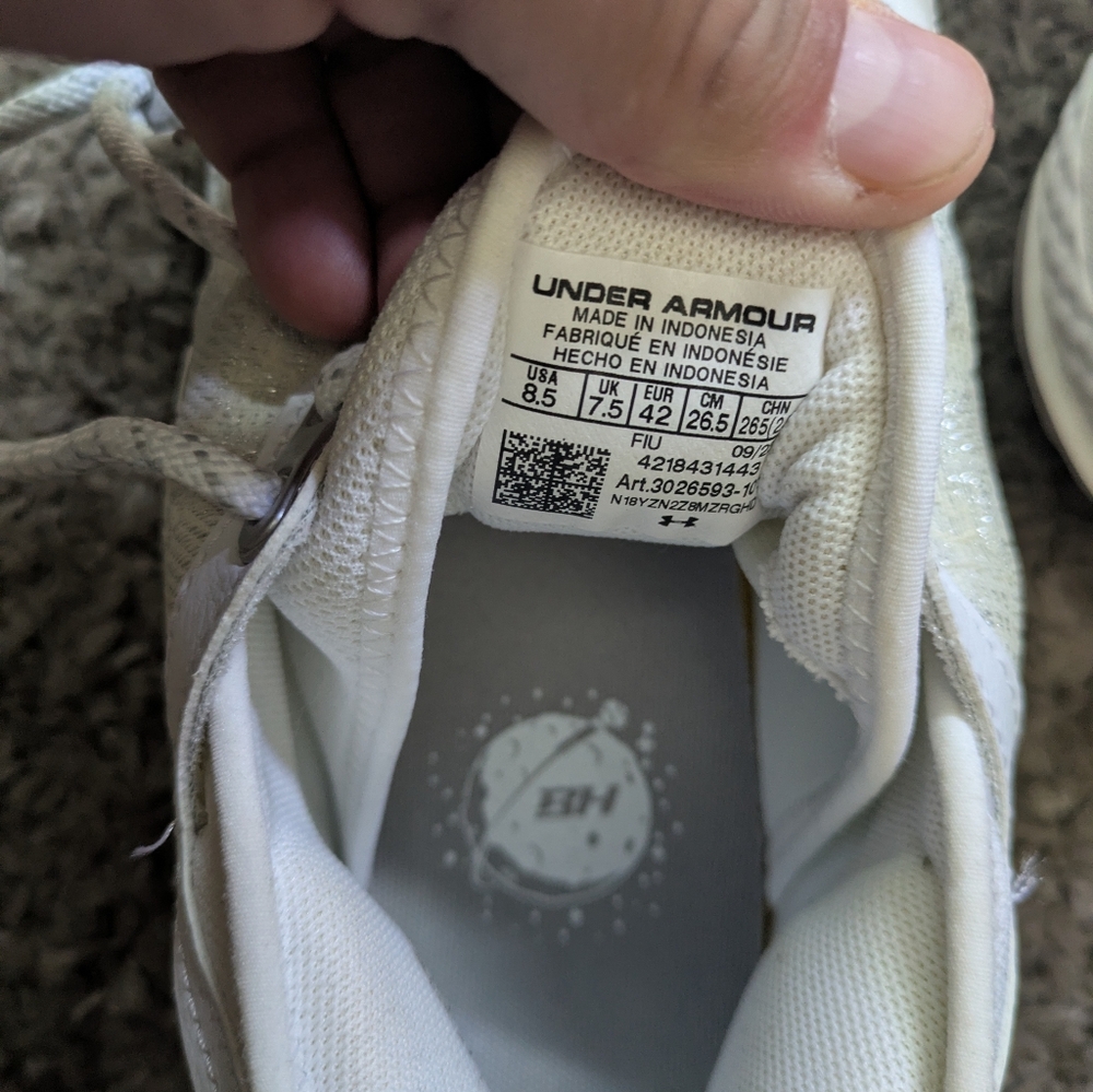 Under Armour Harper 8 Men 8.5 Turf baseball training shoes in white 032026 - Picture 8 of 8